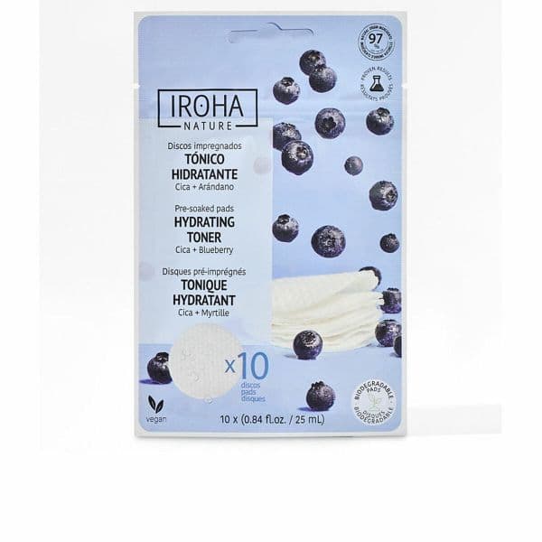Iroha Nature Discos de Tónico Hidratantes e Calmantes para todos os tipos de pele 10 unidades