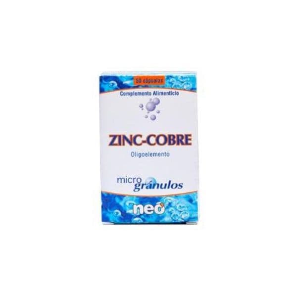 Neo Zinc Cobre Microgrânulos 50 Cápsulas