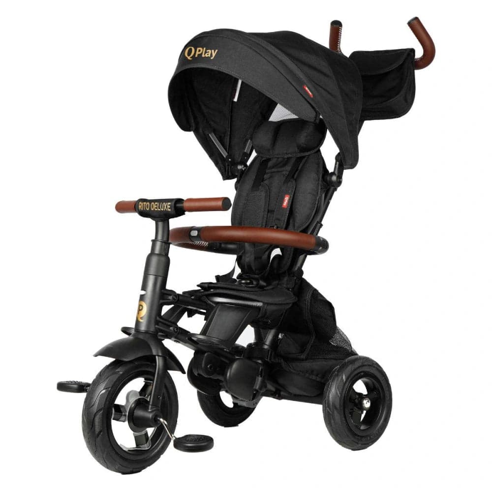 QPlay Triciclo Rito Star Deluxe Preto