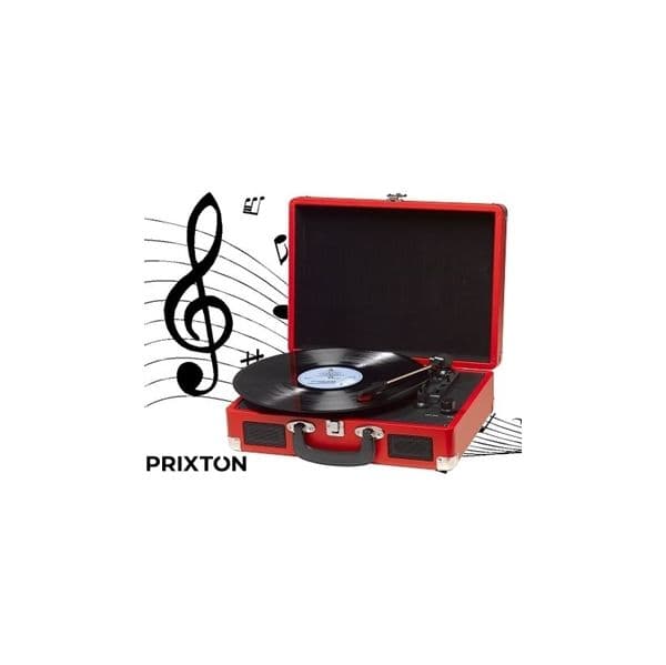Gira-Discos Prixton Mala Vermelho