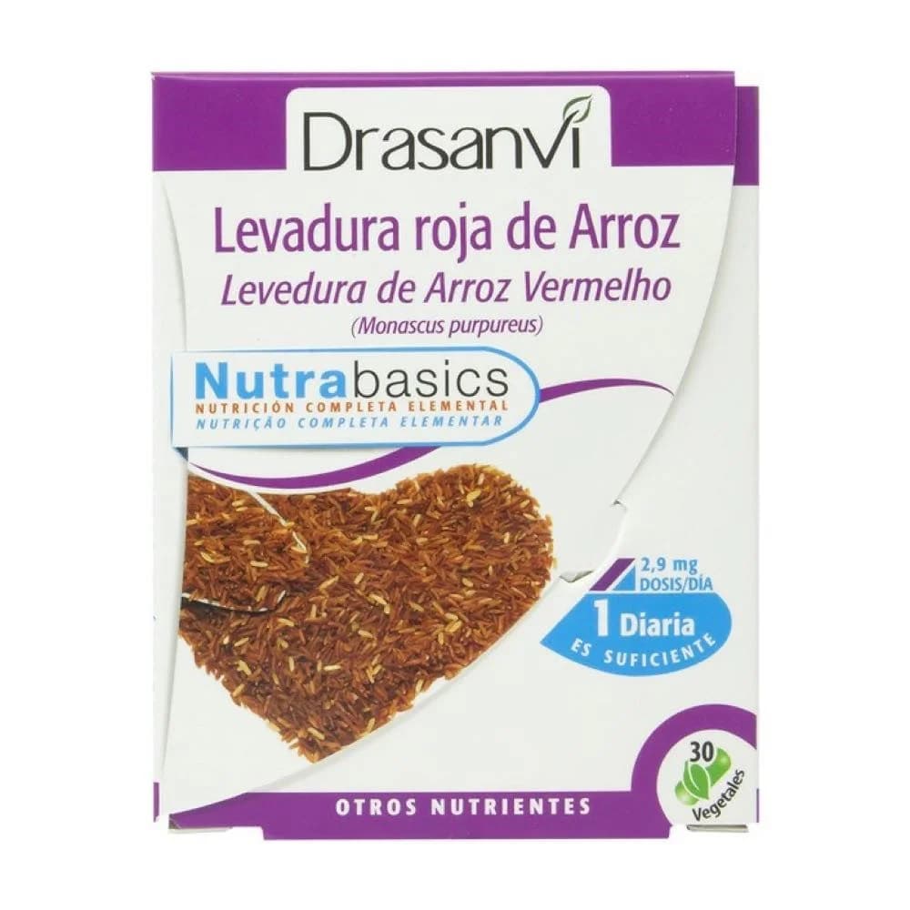 Arroz Rojo 30 cápsulas vegetais – Nutrabasics Drasanvi
