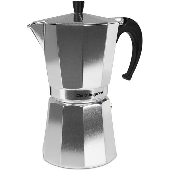 Máquina de Café Orbegozo Cafeteira Italiana KF 1400 A 14 Chávenas Prateado