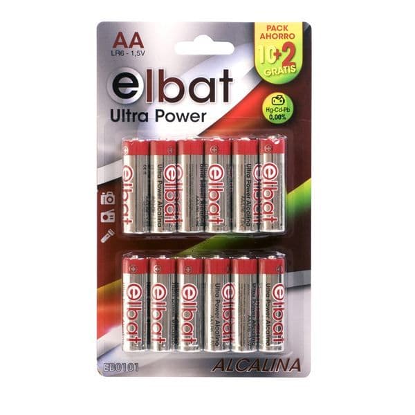 Elbat Blister 12 Pilhas Alcalinas Aa 1.5V EB0101