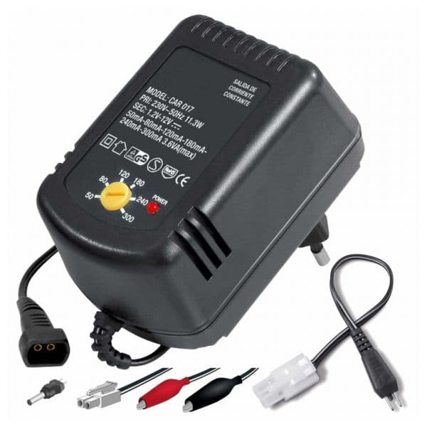 Nimo Carregador de Baterias NiCd/NiMH 1,2~12VDC 50..300mA - CAR017
