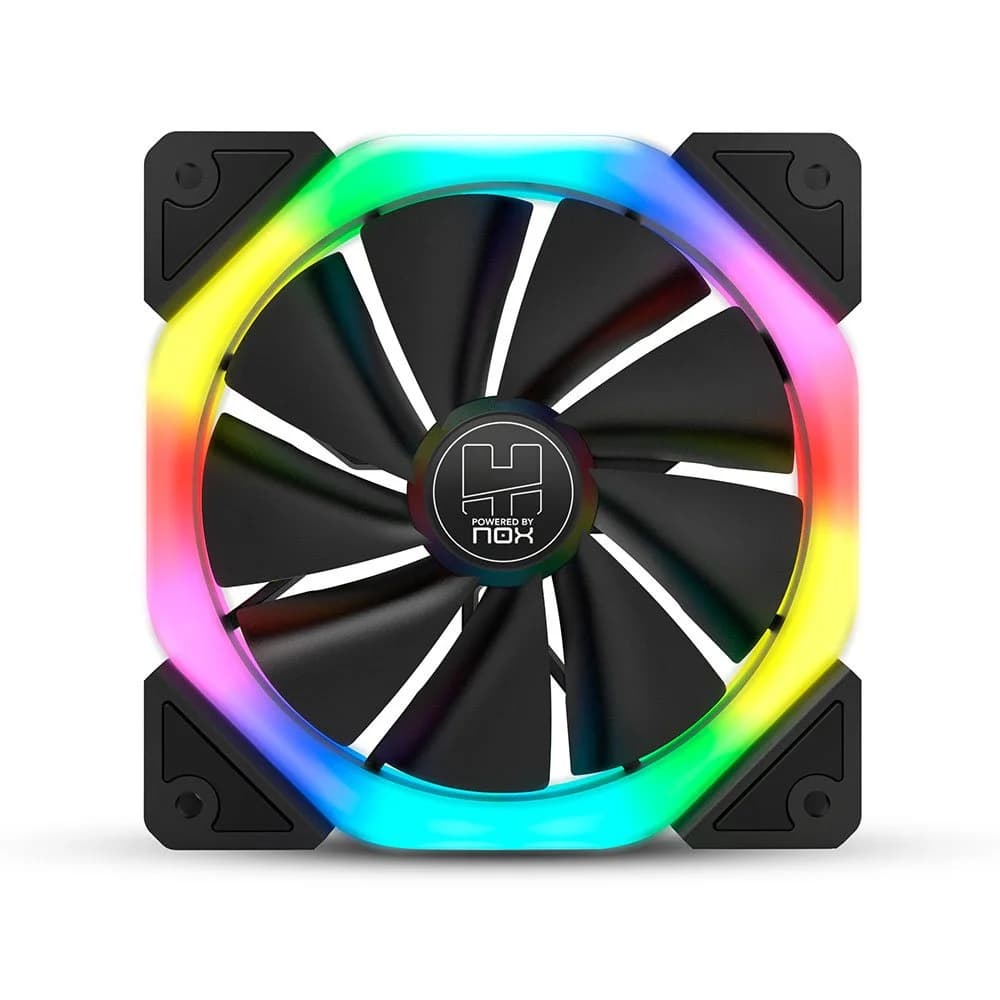 Nox D-Fan Dual Ring Rainbow 120MM RGB - NXHUMMERDFAN