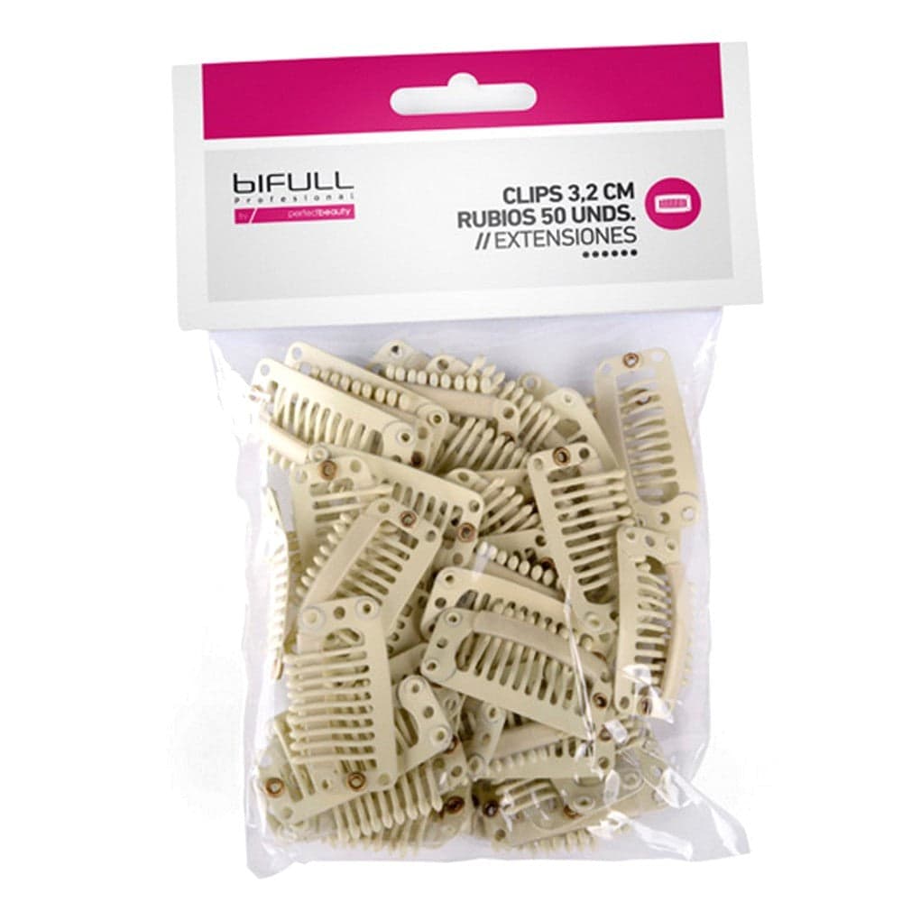 Bifull - Clips Extensiones 3.2 cm Rubios 50 Unidades - BFEXT78021
