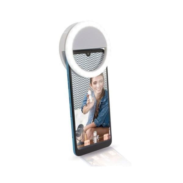 Hispanica Aro de Luz para Telemóvel HE B-393 Influencer White