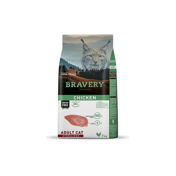 Bravery Adult Grain Free Sterilized Chicken 7Kg