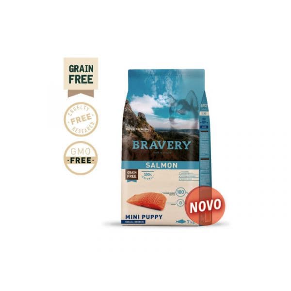 Bravery Puppy Grain Free Mini Salmon 7Kg