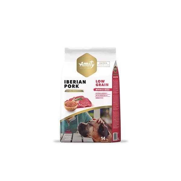 Amity Super Premium Low Grain Adult Iberian Pork 14Kg                                                                                                                                                          