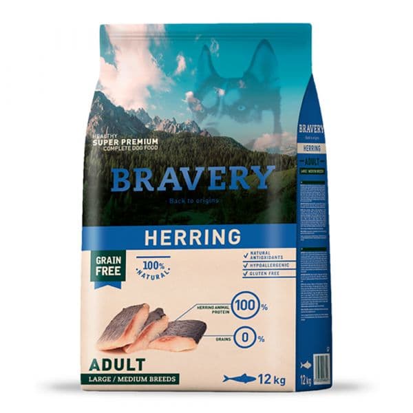 Bravery Adult Grain Free Medium-Large Herring 4Kg