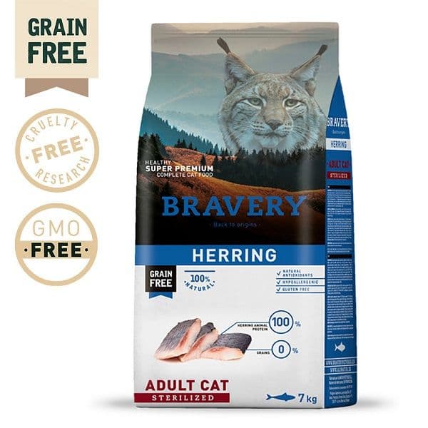 Bravery Adult Cat Sterilized Herring 7Kg