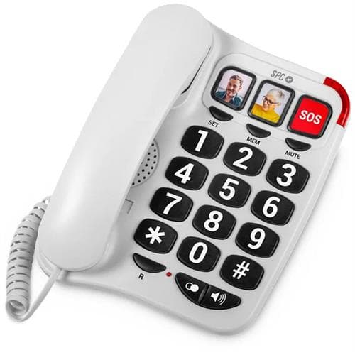 TELEFONE FIXO SPC COMFORT NUMBERS 2( 554 GR - BRANCO - 21 X 15,5
