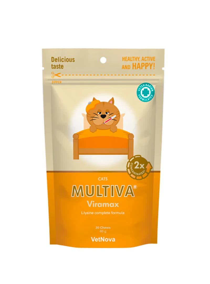 VetNova Multiva Viramax 30 chews - Suplemento de L-lisina para gatos