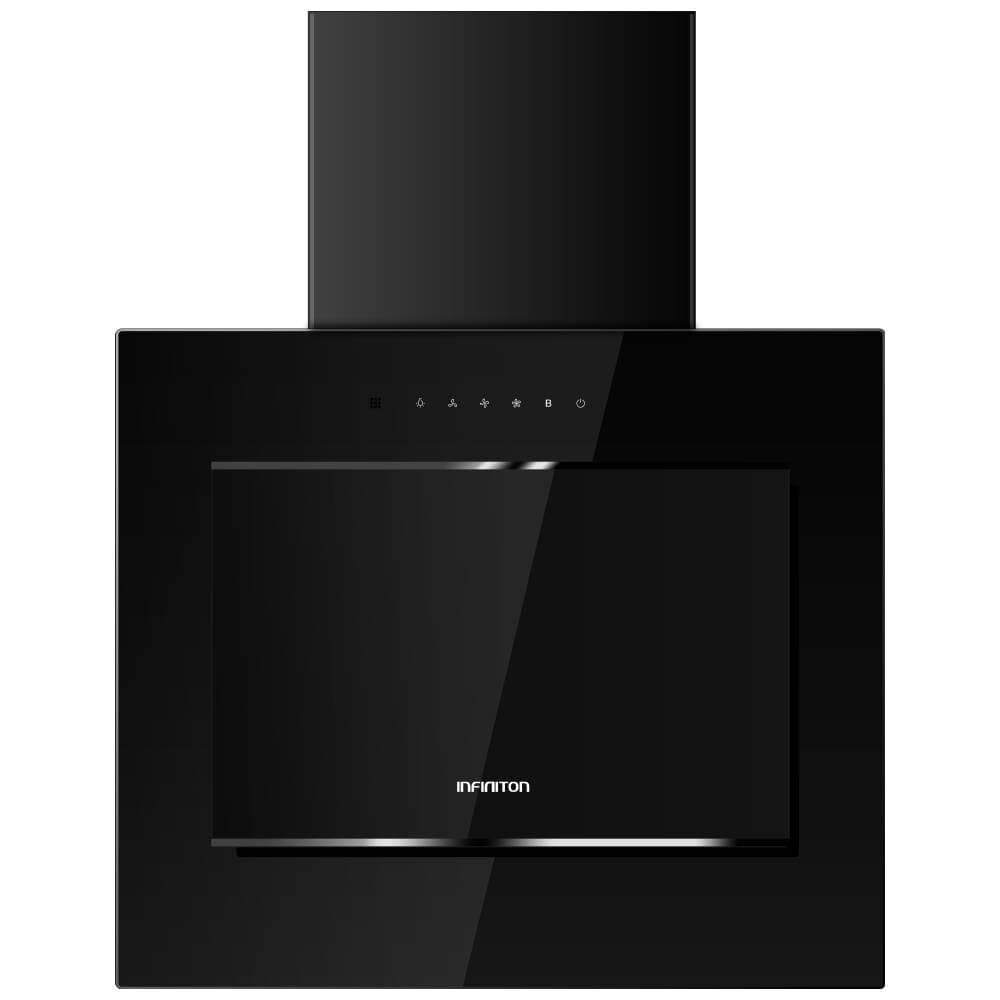Chaminé Infiniton CMPTRAL NG 61 | 60cm, 800m³/h, Vidro Preto
