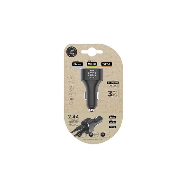 Carregador De Isqueiro Duplo Tech One Tech TEC2802