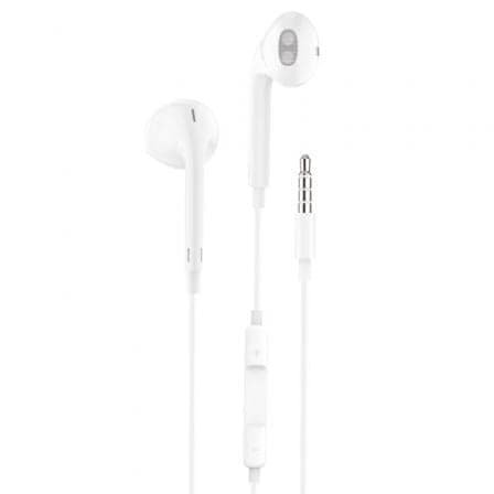 TechoneTech Auriculares Com Fio + Micro Jack 3.5mm de 1.20m White