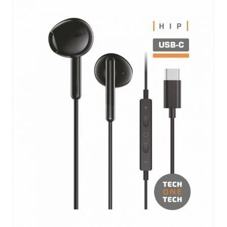 Tech One Eartech Hip TEC1302 USB-C com Microfone Black