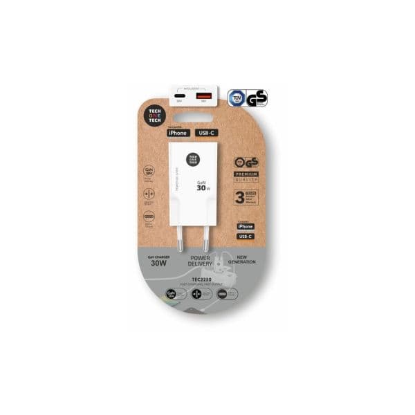 Tech One Carregador TEC2230 30W White