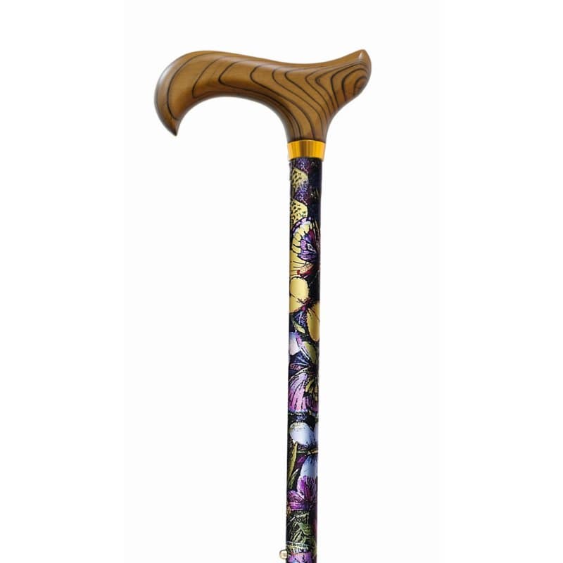 Bengala aluminio extensivel flores cabo T