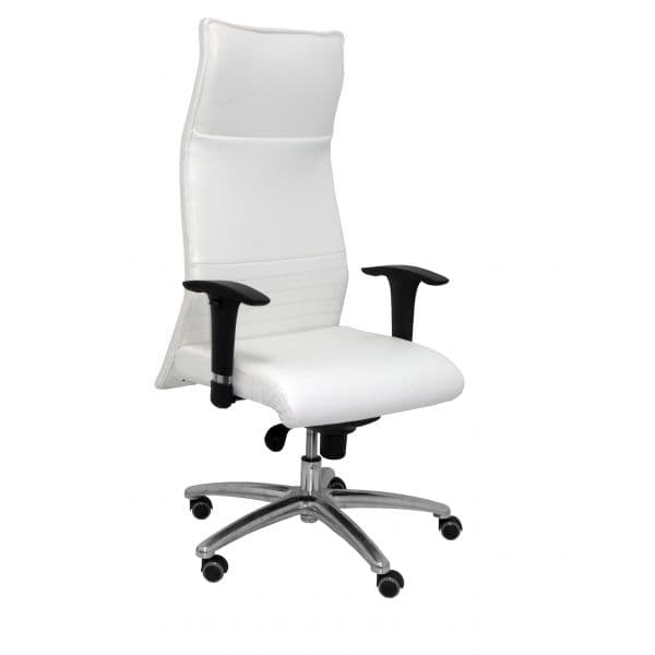 PYC Cadeira Executiva Albacete Semi Pele Branco