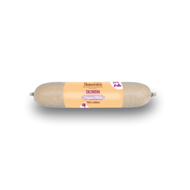 Naturextra Salchicha órganos Vitales para perro sabor pollo