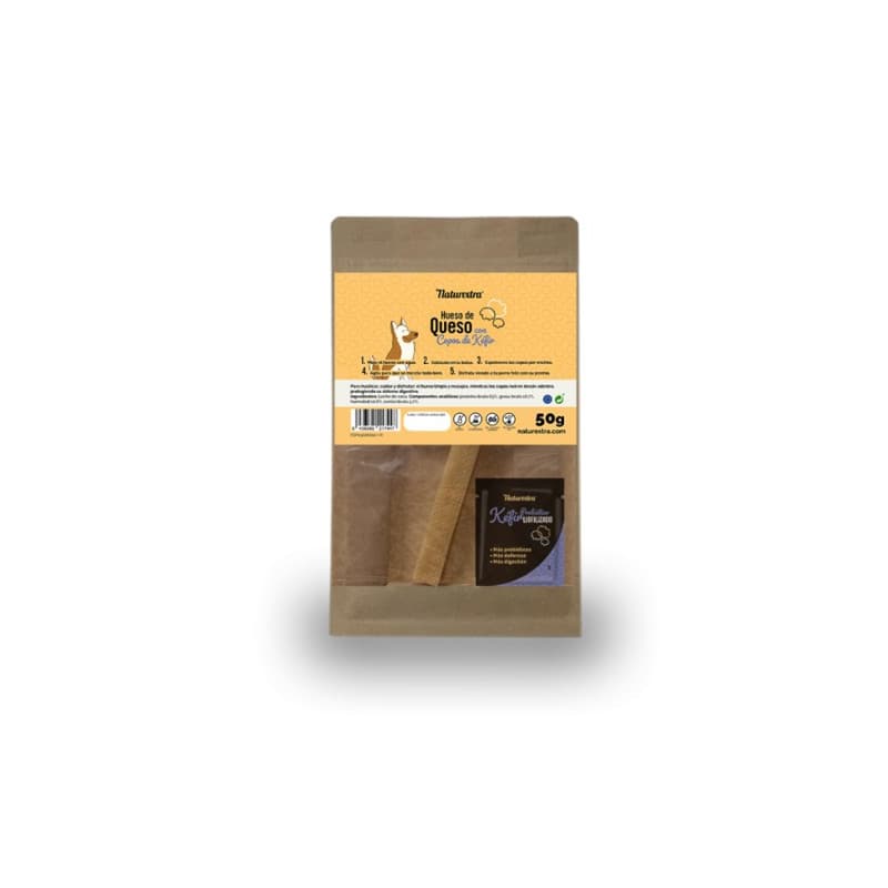 Naturextra Hueso de Queso con Kéfir Liofilizado para perros