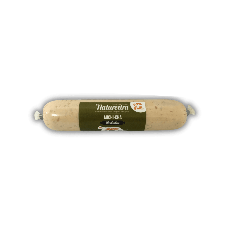Naturextra Michi-chas Salchicha para gato de pollo, inulina y bacalao