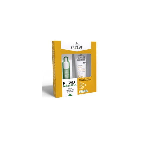 Protetor Solar Heliocare 360° Acnimat Fluído Pele Oleosa e Acneica SPF50+ 50ml + Sérum Corretor Duplo 10ml