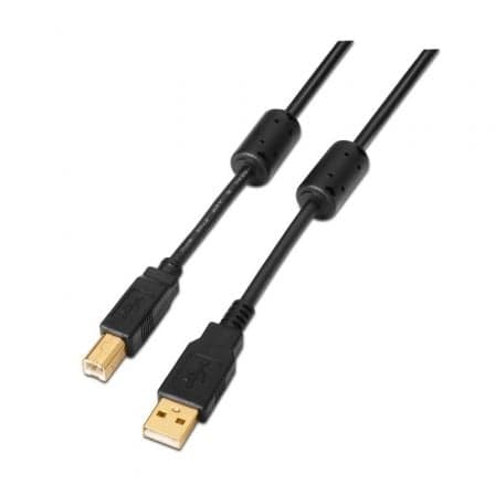 Aisens Cabo usb a Macho - usb B Macho 2.0 3M C/módulo Ferrita (preto) - A1010010