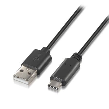 Cabo USB 2.0 Tipo-C AISENS / 50cm / Preto / A107-0050