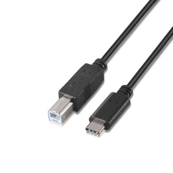 Aisens Cabo usb B Macho - usb C Macho 2.0 1M (preto) - A1070053