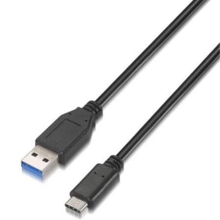 Cabo USB 3.1 Tipo-C Aisens A107-0060 / Preto / Até 27W / 625Mbps / 1m