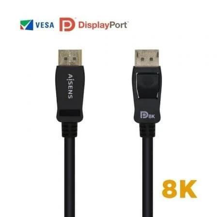 Aisens Cabo Displayport 8k 0.5m Preto (A149-0430)