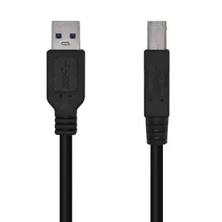 AISENS - Cable USB 3.0 Impresora Tipo A/M-B/M, Negro, 2.0m - A105-0444