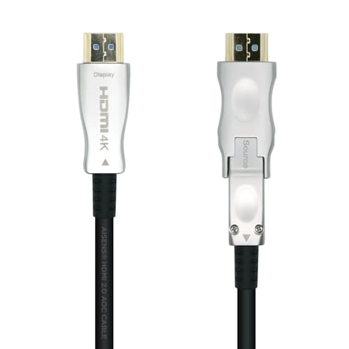 Aisens Cabo Hdmi V2.0 Aoc Desmontable Premium Alta Velocidad / Hec 4k@60Hz 4:4:4 18Gbps, A/m-d/a/m, Negro, 50m - A148-0514