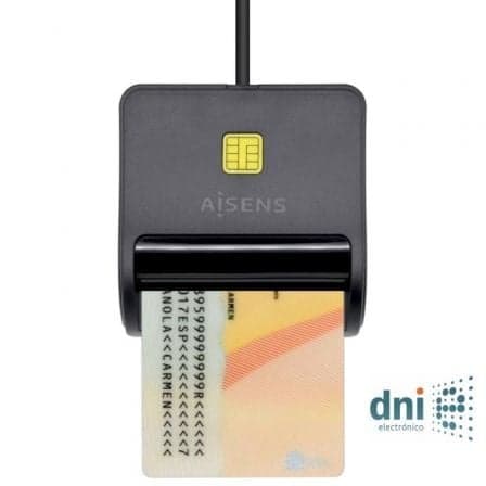 Aisens Leitor de Cartões Inteligente Dni 2.0 Black - ASCR-SN01-BK