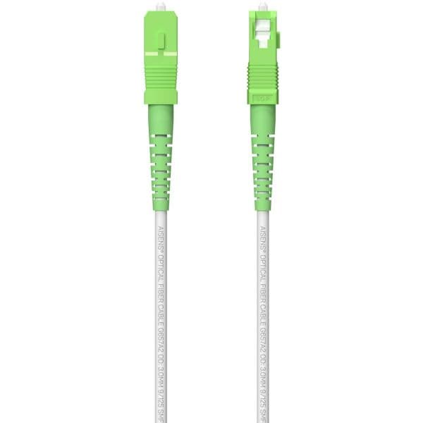 Aisens A152-0617 Cabo de Fibra Ótica G657A2 SMF Simplex SC/APC-SC/APC LSZH Branco 250m