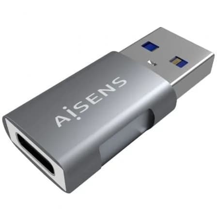 Adaptador USB 3.2 GEN2 AISENS A108-0655 / Tipo-C Hembra - USB Macho / Preto