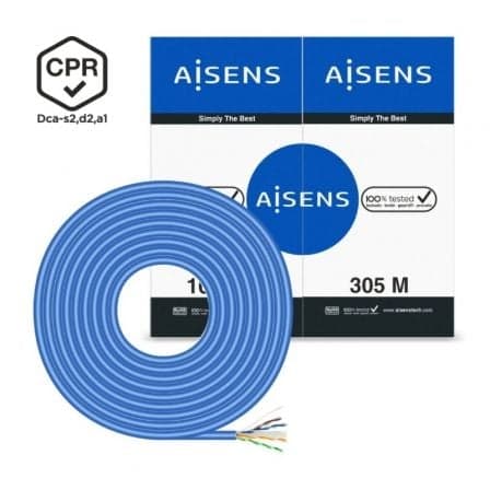 Aisens Bobine Cabo de Rede Utp Lszh Cpr Dca Cat.6 AWG24 (305 Mts) - A135-0663