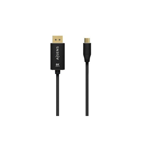 Aisens Cabo Conversor USB C Macho - DisplayPort Macho 8K@60Hz 80cm Preto