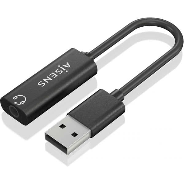 Aisens Conversor Áudio USB-A para Jack 3.5mm A106-0770