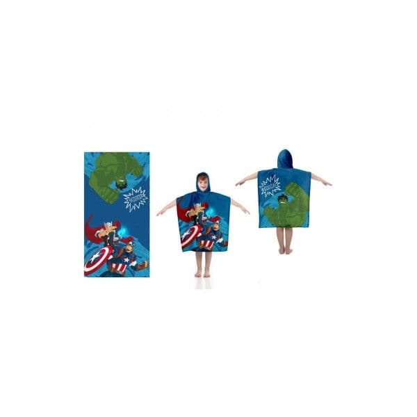 Marvel Poncho Toalha Os Vingadores Azul 55 x 110 cm