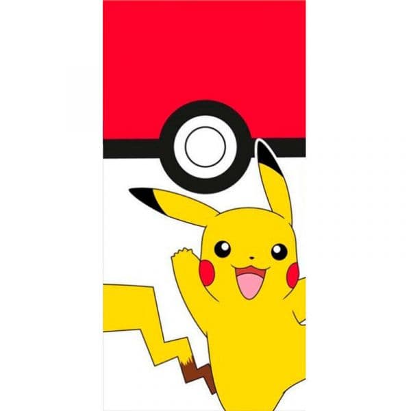 Toalha de Praia Nintendo Pikachu Pokéball 140x70cm