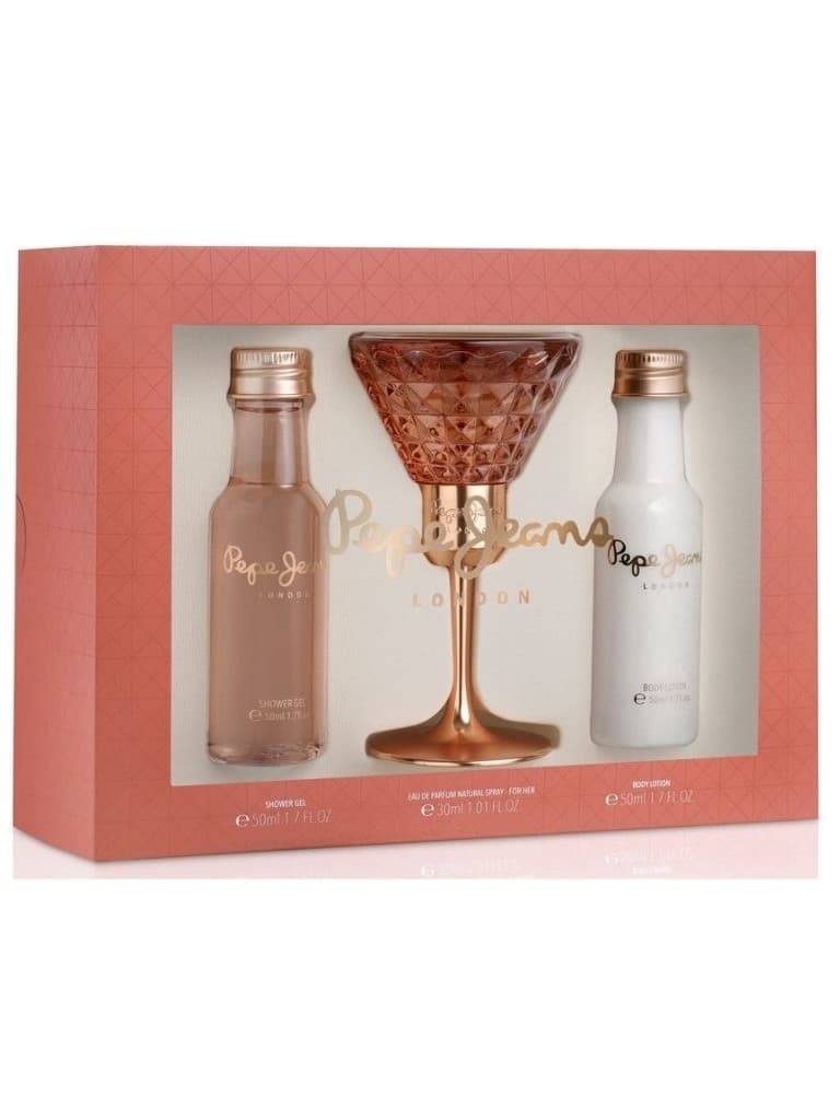 Pepe Jeans for Her Eau de Toilette 30ml + Loção Corporal 50ml + Gel de Banho 50ml Coffret