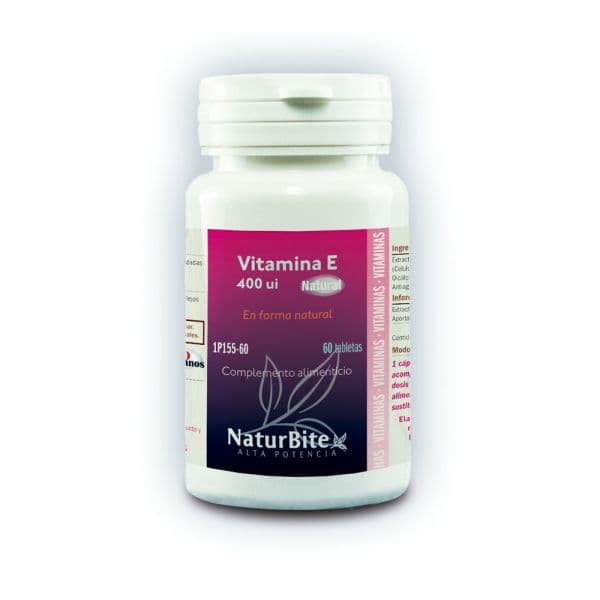 Naturbite Vitamina e 400 Ui (natural) 60 Tabletas