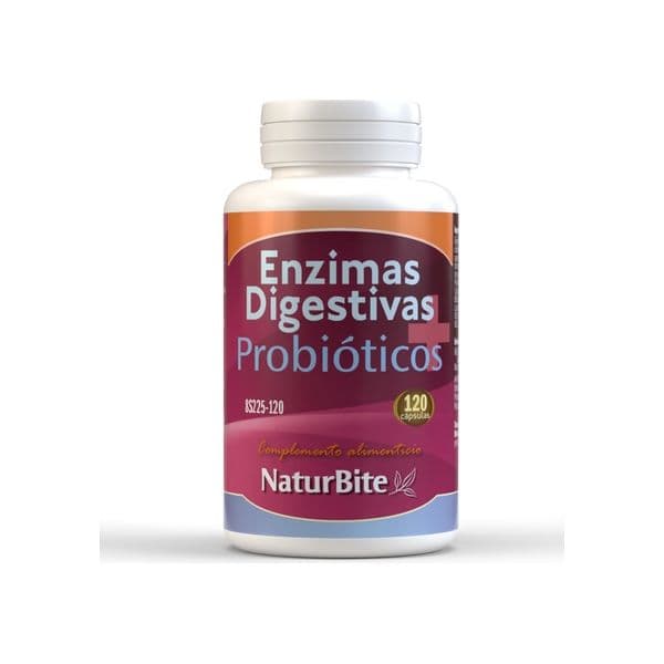 Naturbite Enzimas Digestivas e Probióticos 120 Cápsulas