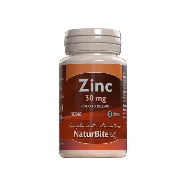 Naturbite Citrato de Zinco 30mg 60 Comprimidos