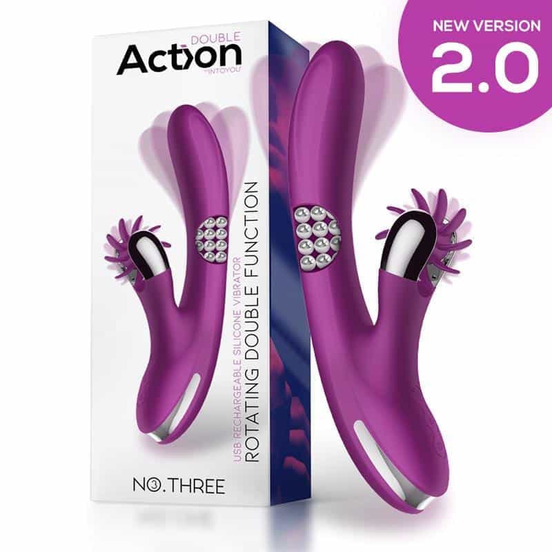 Action – No. Three Rotador con Bolas Giratorias 360º y Rueda Estimuladora