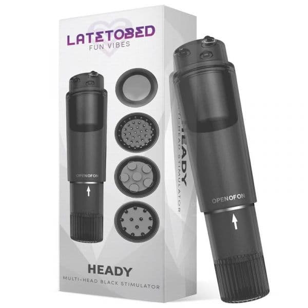 Latetobed Heady Estimulador com 4 Cabezales Negro G-878